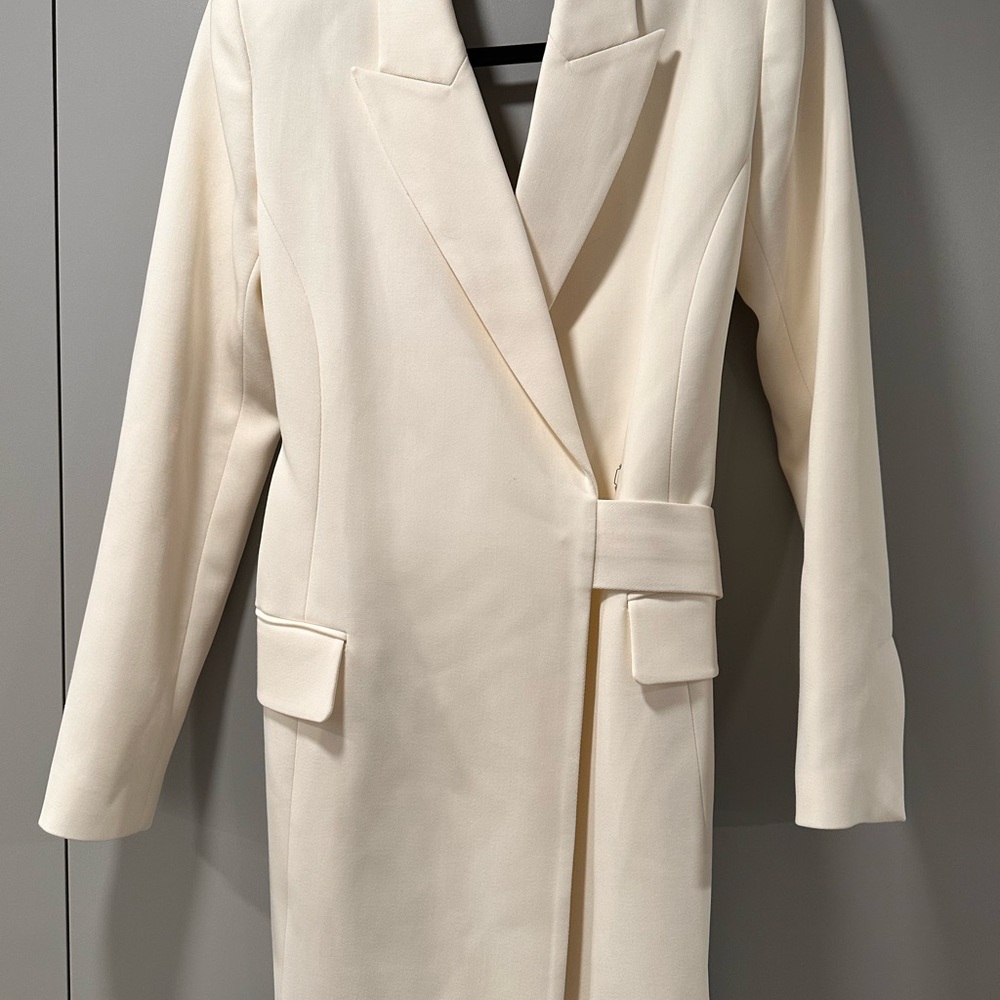 Elegant White Blazer Dress A.L.C. Mira Cutout Blazer Mini Dress I - Picture 6 of 7